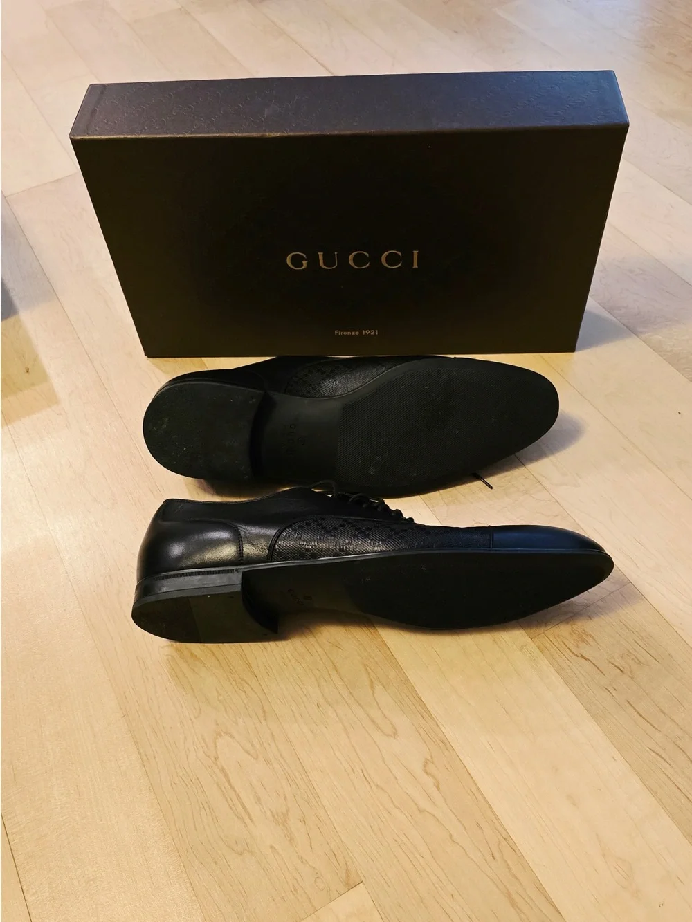 Like-new Gucci Tillman Diamante Cap Toe Oxford
